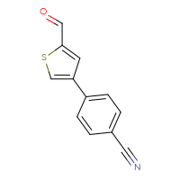 Chemical structure of 4-(5-formylthiophen-3-yl)benzonitrile - CSSB00010176234