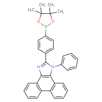 Chemical structure of 1-phenyl-2-[4-(4,4,5,5-tetramethyl-1,3,2-dioxaborolan-2-yl)phenyl]-1H-phenanthro[9,10-d]imidazole - CSSB06359886299