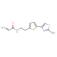Chemical structure of N-{2-[5-(2-methyl-1,3-thiazol-4-yl)thiophen-2-yl]ethyl}prop-2-enamide - CSSB02006722216