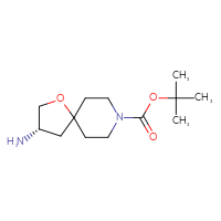 Chemical structure of tert-butyl (3S)-3-amino-1-oxa-8-azaspiro[4.5]decane-8-carboxylate - CSSB02125887355