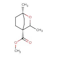 Chemical structure of methyl (1r,4r)-1,3-dimethyl-2-oxabicyclo[2.2.2]octane-4-carboxylate - CSSB20621630674