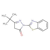 Chemical structure of 1-(1,3-benzothiazol-2-yl)-3-tert-butyl-4,5-dihydro-1H-pyrazol-5-one - CSSB00025734169