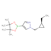 Chemical structure of 1-{[(1S,2S)-2-ethylcyclopropyl]methyl}-4-(4,4,5,5-tetramethyl-1,3,2-dioxaborolan-2-yl)-1H-pyrazole - CSSB14886074897