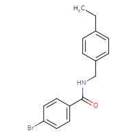 Chemical structure of 4-bromo-N-[(4-ethylphenyl)methyl]benzamide - CSSB00000658358