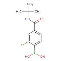 Chemical structure of [4-(tert-butylcarbamoyl)-2-fluorophenyl]boronic acid - CSSB00021143434