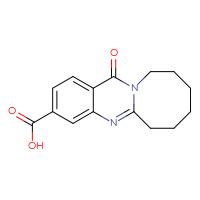 Chemical structure of 13-oxo-6H,7H,8H,9H,10H,11H,13H-azocino[2,1-b]quinazoline-3-carboxylic acid - CSSB00000704394