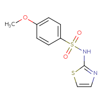 Chemical structure of 4-methoxy-N-(1,3-thiazol-2-yl)benzene-1-sulfonamide - CSSB00000694437