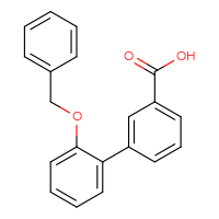 Chemical structure of 2'-(benzyloxy)-[1,1'-biphenyl]-3-carboxylic acid - CSSB00010176282