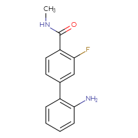 Chemical structure of 2'-amino-3-fluoro-N-methyl-[1,1'-biphenyl]-4-carboxamide - CSSB06581058813