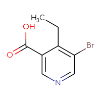 Chemical structure of 5-bromo-4-ethylpyridine-3-carboxylic acid - CSSB00134717800