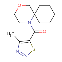 Chemical structure of 1-(4-methyl-1,2,3-thiadiazole-5-carbonyl)-4-oxa-1-azaspiro[5.5]undecane - CSSS00088930905