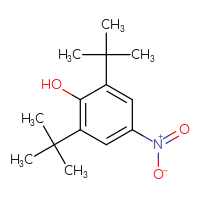 Chemical structure of 2,6-di-tert-butyl-4-nitrophenol - CSSB00020641870