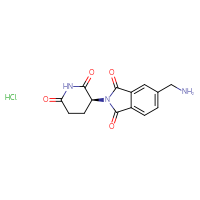 Chemical structure of 5-(aminomethyl)-2-[(3S)-2,6-dioxopiperidin-3-yl]-2,3-dihydro-1H-isoindole-1,3-dione hydrochloride - CSSB21511091647