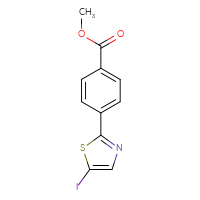 Chemical structure of methyl 4-(5-iodo-1,3-thiazol-2-yl)benzoate - CSSB02519156215