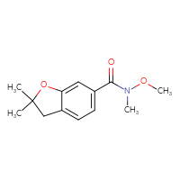 Chemical structure of N-methoxy-N,2,2-trimethyl-2,3-dihydro-1-benzofuran-6-carboxamide - CSSB01995710481