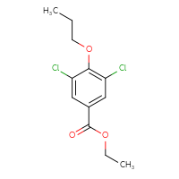 Chemical structure of ethyl 3,5-dichloro-4-propoxybenzoate - CSSB00000025830