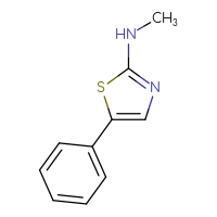 Chemical structure of N-methyl-5-phenyl-1,3-thiazol-2-amine - CSSB00000693362
