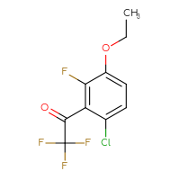 Chemical structure of 1-(6-chloro-3-ethoxy-2-fluorophenyl)-2,2,2-trifluoroethan-1-one - CSSB06835378153