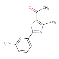 Chemical structure of 1-[4-methyl-2-(3-methylphenyl)-1,3-thiazol-5-yl]ethan-1-one - CSSB00000217356