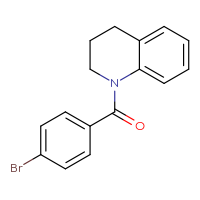 Chemical structure of 1-(4-bromobenzoyl)-1,2,3,4-tetrahydroquinoline - CSSB00000383101