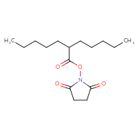 Chemical structure of 2,5-dioxopyrrolidin-1-yl 2-pentylheptanoate - CSSB14823839586