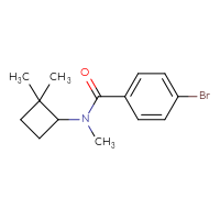 Chemical structure of 4-bromo-N-(2,2-dimethylcyclobutyl)-N-methylbenzamide - CSSB00022279509