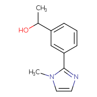 Chemical structure of 1-[3-(1-methyl-1H-imidazol-2-yl)phenyl]ethan-1-ol - CSSB00016841295