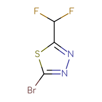 Chemical structure of 2-bromo-5-(difluoromethyl)-1,3,4-thiadiazole - CSSB00000688492