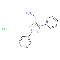 Chemical structure of 1-(2,4-diphenyl-1,3-thiazol-5-yl)methanamine hydrochloride - CSSB00016996186