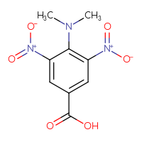 Chemical structure of 4-(dimethylamino)-3,5-dinitrobenzoic acid - CSSB00020597637