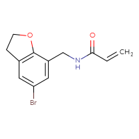 Chemical structure of N-[(5-bromo-2,3-dihydro-1-benzofuran-7-yl)methyl]prop-2-enamide - CSSB00013393650