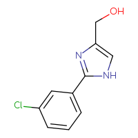 Chemical structure of [2-(3-chlorophenyl)-1H-imidazol-4-yl]methanol - CSSB00011809879