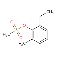 Chemical structure of 2-ethyl-6-methylphenyl methanesulfonate - CSSB01066777959