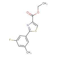 Chemical structure of ethyl 2-(3-fluoro-5-methylphenyl)-1,3-thiazole-4-carboxylate - CSSB00008317021