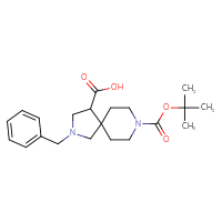Chemical structure of 2-benzyl-8-[(tert-butoxy)carbonyl]-2,8-diazaspiro[4.5]decane-4-carboxylic acid - CSSB00025711675