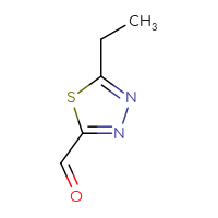 Chemical structure of 5-ethyl-1,3,4-thiadiazole-2-carbaldehyde - CSSB00023033056