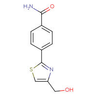 Chemical structure of 4-[4-(hydroxymethyl)-1,3-thiazol-2-yl]benzamide - CSSB00021478665