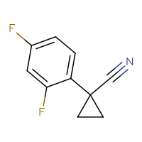 Chemical structure of 1-(2,4-difluorophenyl)cyclopropane-1-carbonitrile - CSSB00012001896