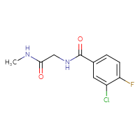 Chemical structure of 2-[(3-chloro-4-fluorophenyl)formamido]-N-methylacetamide - CSSB01994461931