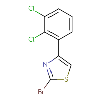 Chemical structure of 2-bromo-4-(2,3-dichlorophenyl)-1,3-thiazole - CSSB00012360287