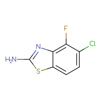 Chemical structure of 5-chloro-4-fluoro-1,3-benzothiazol-2-amine - CSSB00000696800