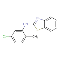 Chemical structure of N-(5-chloro-2-methylphenyl)-1,3-benzothiazol-2-amine - CSSB00000593458