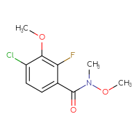 Chemical structure of 4-chloro-2-fluoro-N,3-dimethoxy-N-methylbenzamide - CSSB07126158960