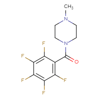 Chemical structure of 1-methyl-4-(2,3,4,5,6-pentafluorobenzoyl)piperazine - CSSB00051190388