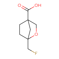 Chemical structure of 1-(fluoromethyl)-2-oxabicyclo[2.2.1]heptane-4-carboxylic acid - CSSB02126315108