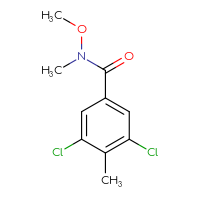 Chemical structure of 3,5-dichloro-N-methoxy-N,4-dimethylbenzamide - CSSB20441797118