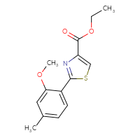 Chemical structure of ethyl 2-(2-methoxy-4-methylphenyl)-1,3-thiazole-4-carboxylate - CSSB00008317020