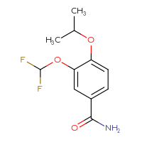 Chemical structure of 3-(difluoromethoxy)-4-(propan-2-yloxy)benzamide - CSSB20504685339