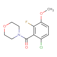 Chemical structure of 4-(6-chloro-2-fluoro-3-methoxybenzoyl)morpholine - CSSB06283620442
