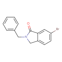 Chemical structure of 2-benzyl-6-bromo-2,3-dihydro-1H-isoindol-1-one - CSSB00010264221